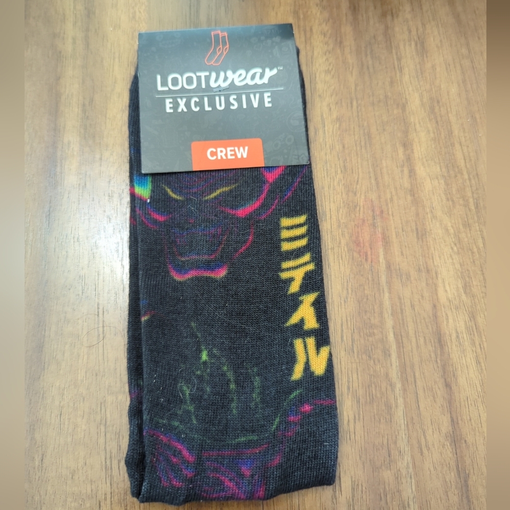 LootCrate Exclusive Disney Villains Graphics Crew Cut Socks size 6-12